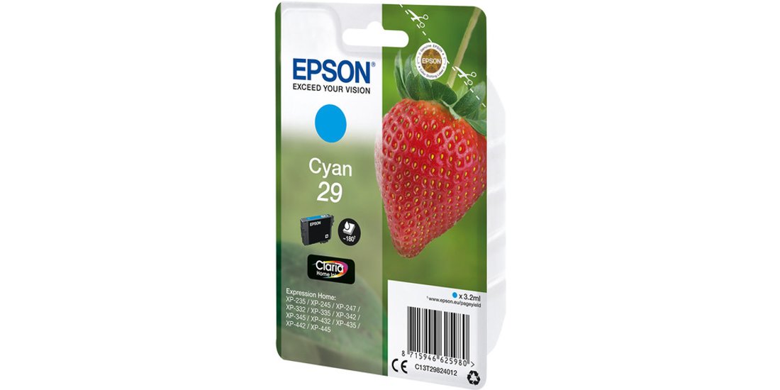 Epson Strawberry Singlepack Cyan 29 Claria Home…