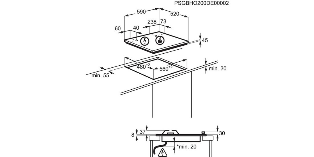 Electrolux EGG64272W Piano cottura Serie 600 …