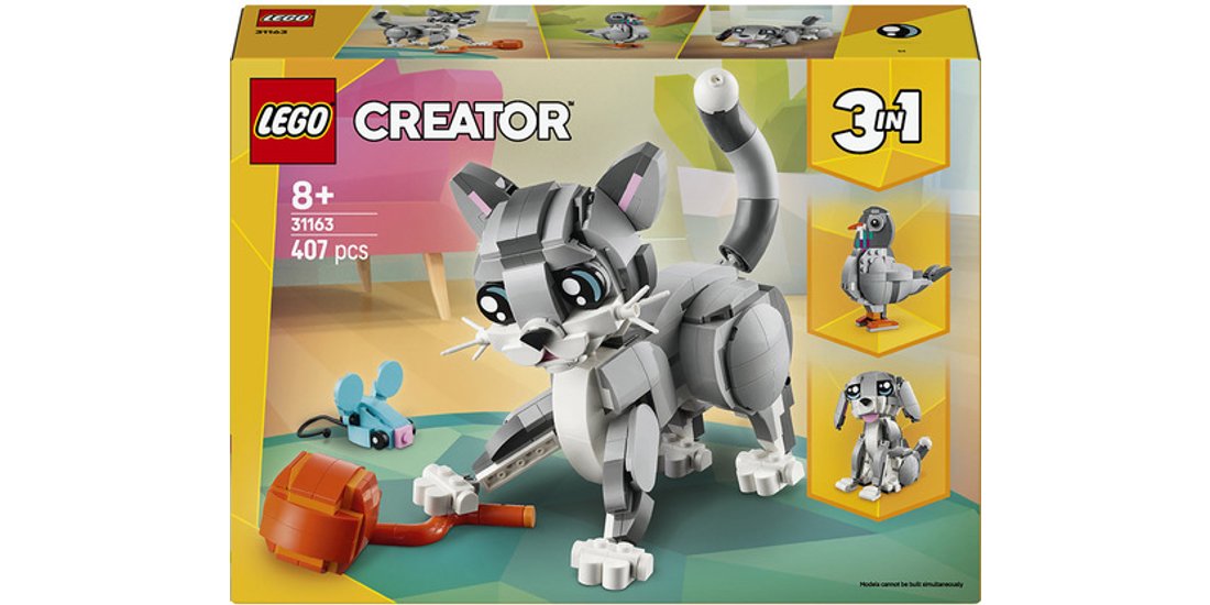 LEGO Creator 3 in 1 31163 Gatto Giocoso Giocattolo…