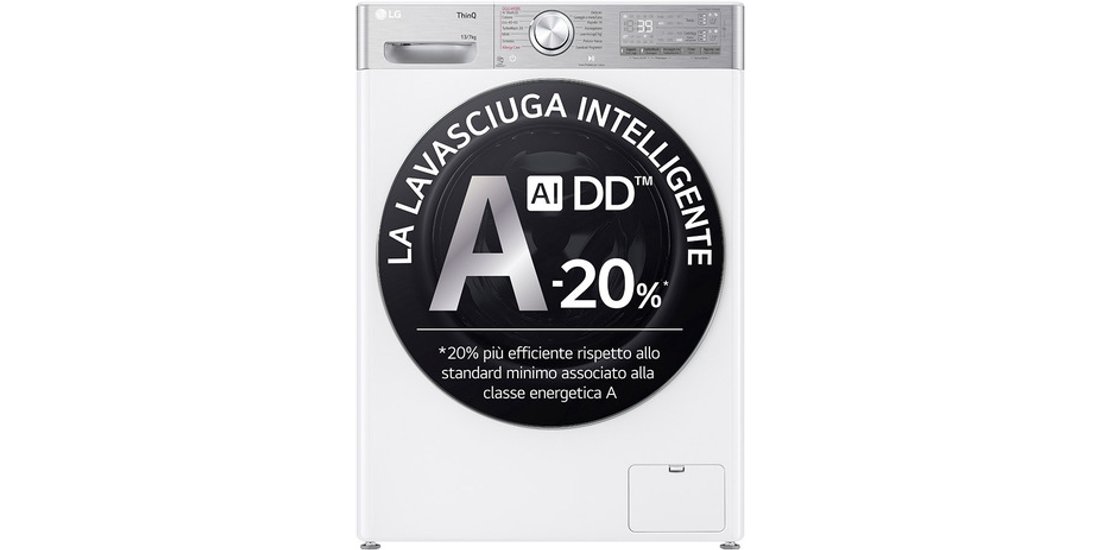 LG D4R9513TPWC Lavasciuga 13/7kg AI DD Classe…