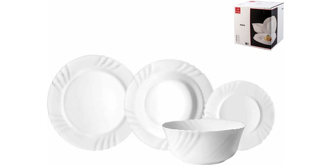 Pengo Ebro servizio da tavola 19 pz Vetro Bianco…