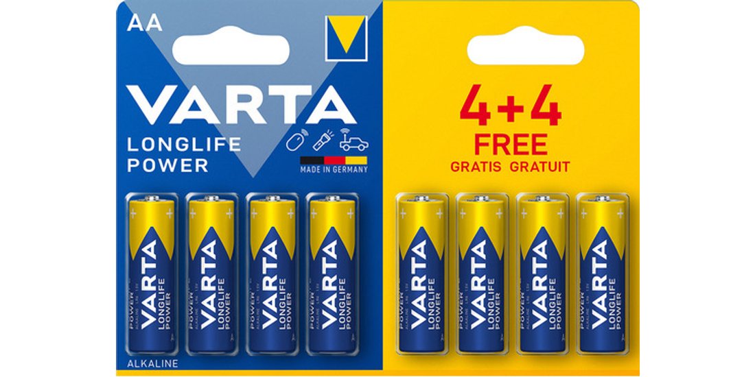 Varta Longlife Power Batteria Alcalina AA Mignon…