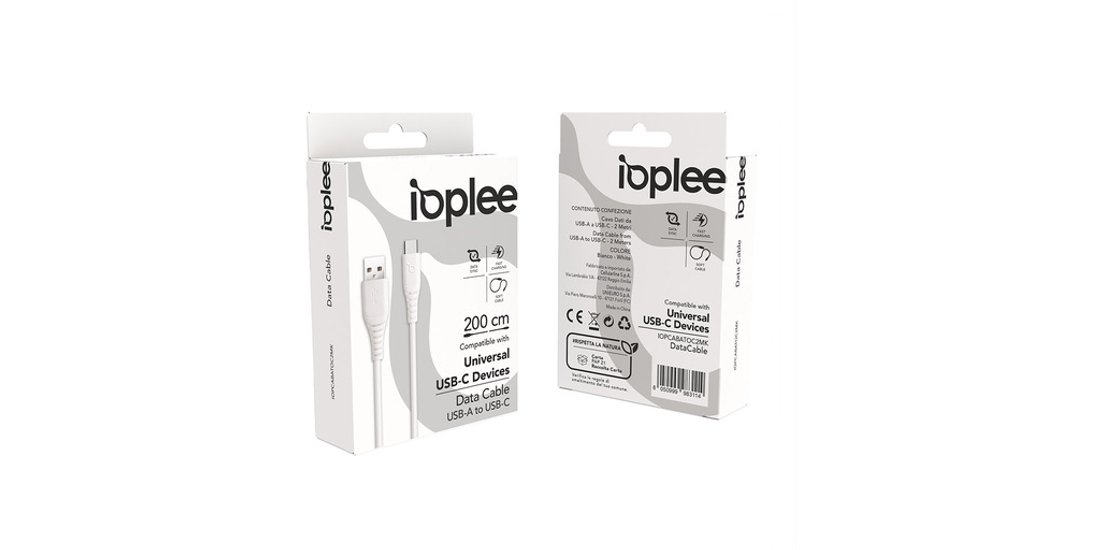 IOPLEE Cavo Dati da USB-A a USB-C – 2 Metri