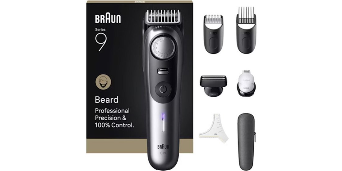 Braun BeardTrimmer 9 BT9520 regolabarba Batteria…