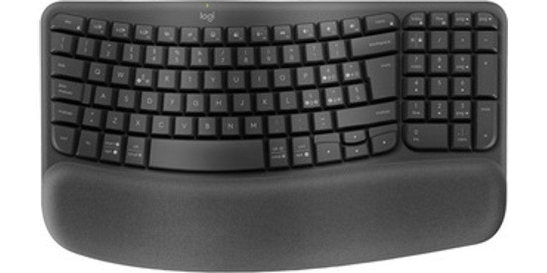 Logitech Wave Keys tastiera ergonomica Bluetooth…