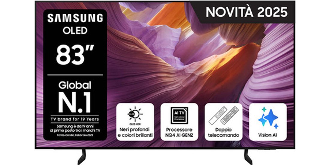 Samsung OLED AI TV 83” QE83S85FAEXZT 4K Processore…