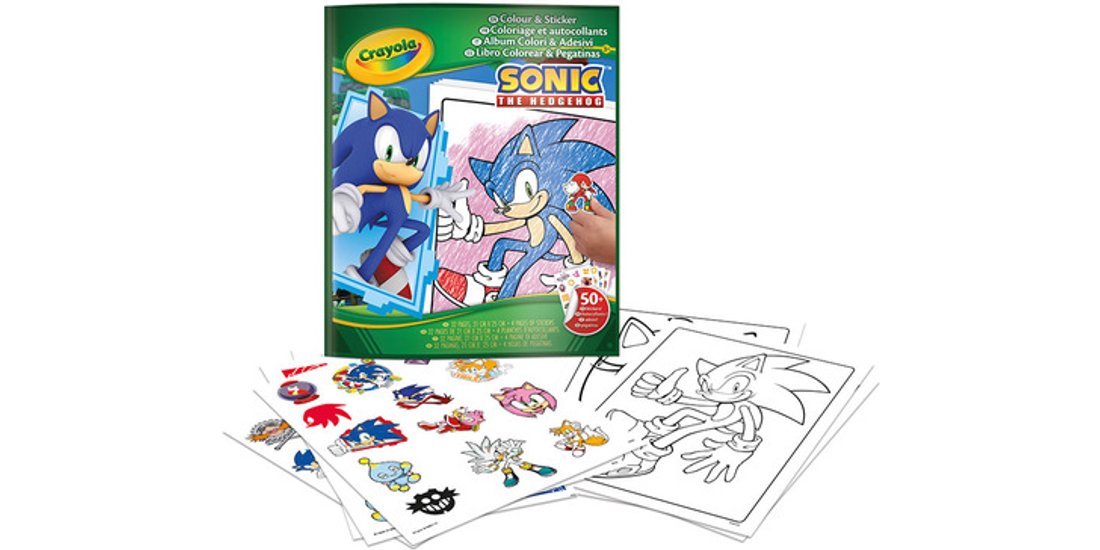 Crayola Album adesivi-Coloring Sonic