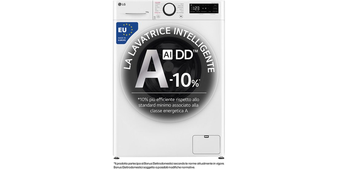 LG F4R3010NSWB Lavatrice 10kg AI DD Classe A-…