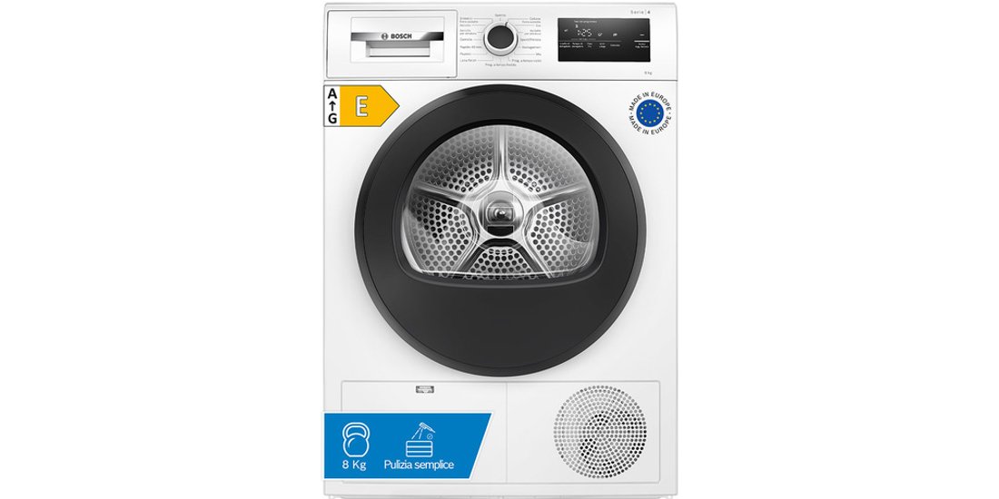 Bosch Serie 4 WTH85298II Asciugatrice a pompa…