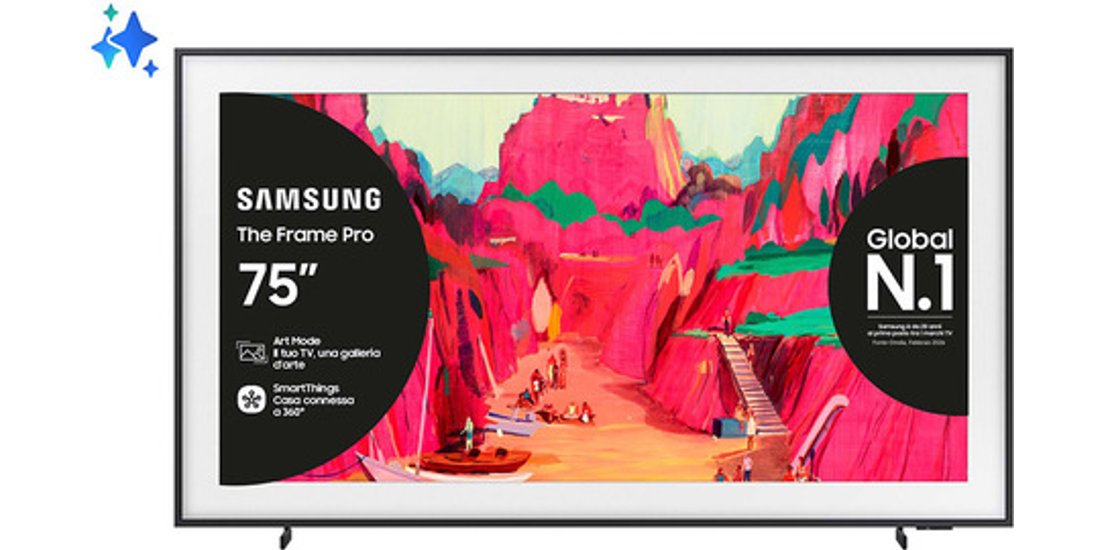 Samsung The Frame Pro AI TV 75” QE75LS03FWUXZT…