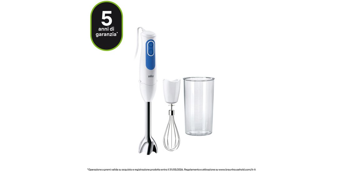 Braun Minipimer MultiQuick MQ3005 CREAM Frullatore…