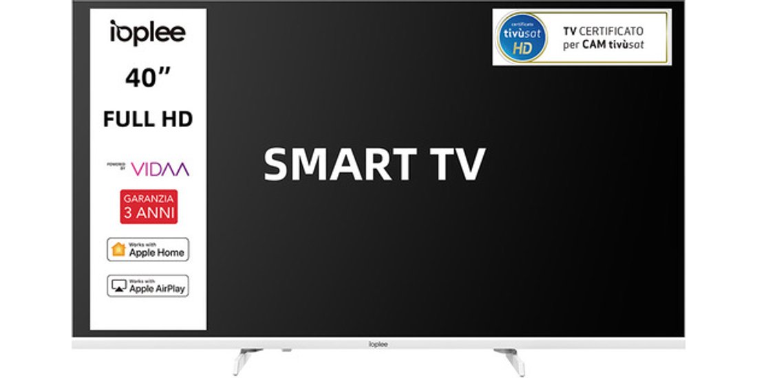 IOPLEE IOP40WVDA SMART TV Bianco 40” FULL HD…