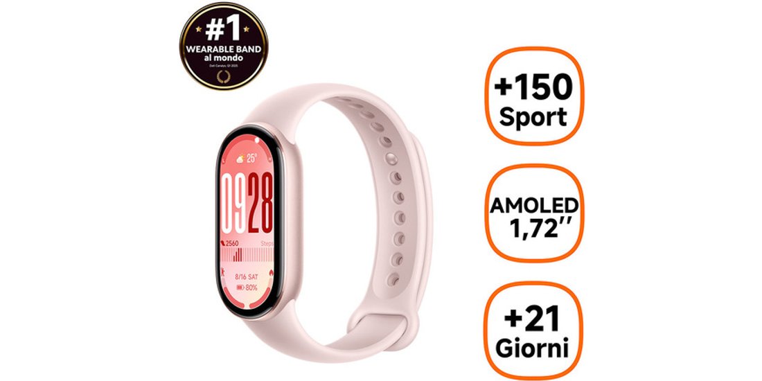 Xiaomi Smart Band 10 Rose AMOLED Braccialetto…