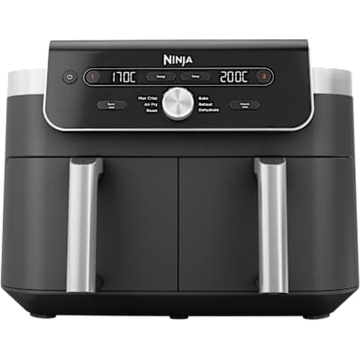 Ninja DualZone airfryer med extra kapacitet på 9,5 liter och 2 lådor – i Grå | DZ901EU | av SharkNinja