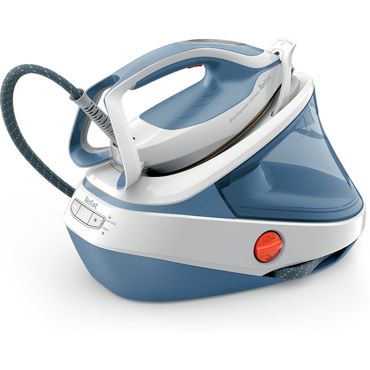 Tefal Pro Express Ultimate II GV9710 Anti-Scale Steam Generator Iron - Blue / White