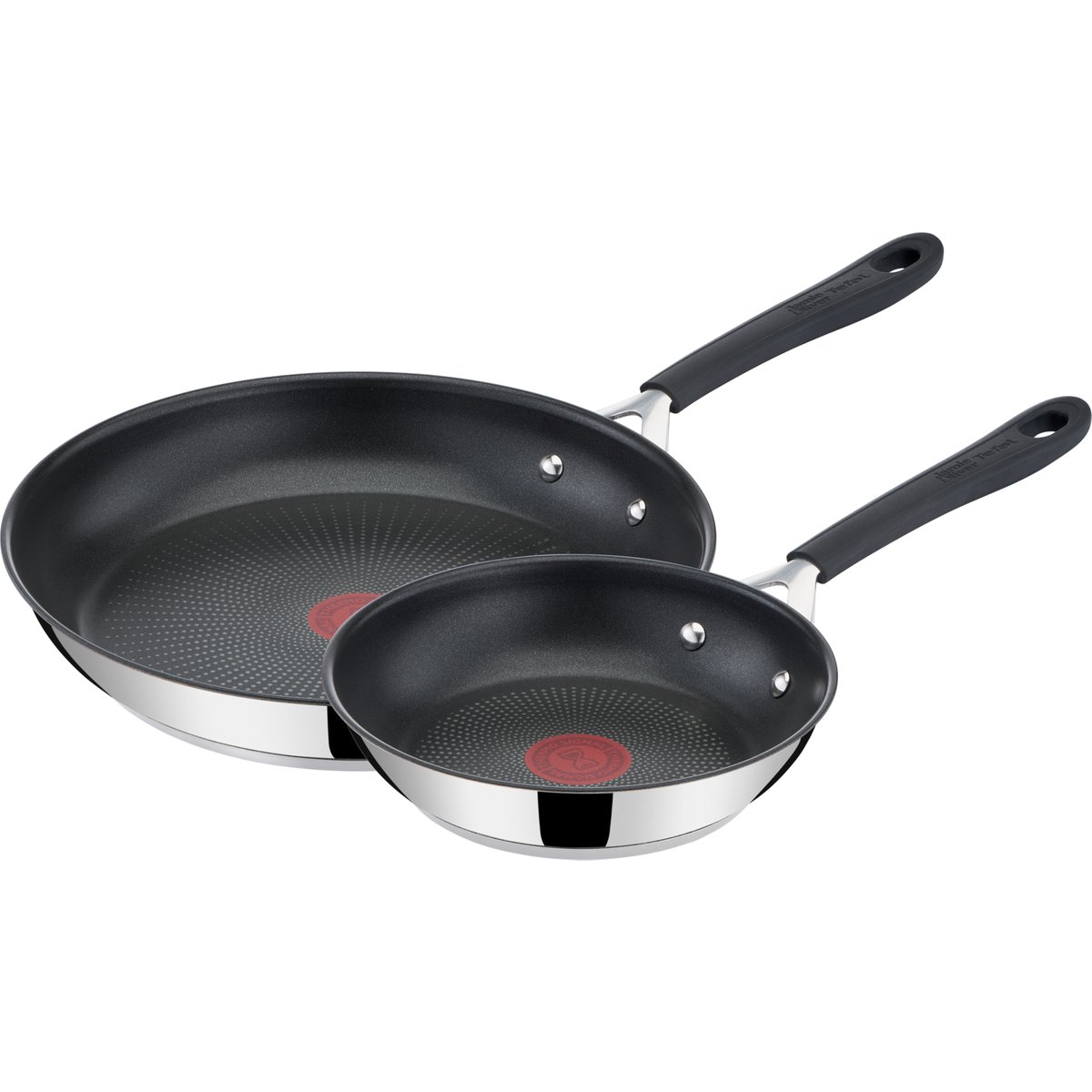 Tefal Jamie Oliver by Tefal Quick and Easy E303S244 2-Piece Frying Pan Set - Stainless Steel