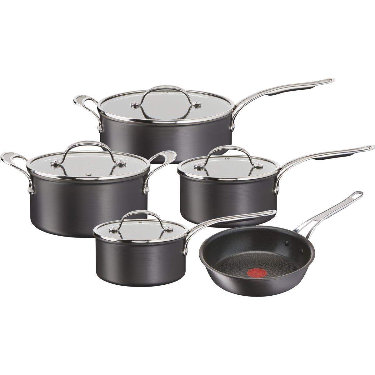 Tefal Jamie Oliver by Tefal Cook's Classics H9125S44 5-Piece Pan Set - Hard Anodised