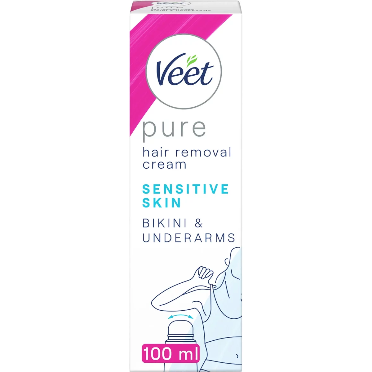Veet Pure Hårborttagningskräm Bikini & Armhåla Känslig Hud 100 ml