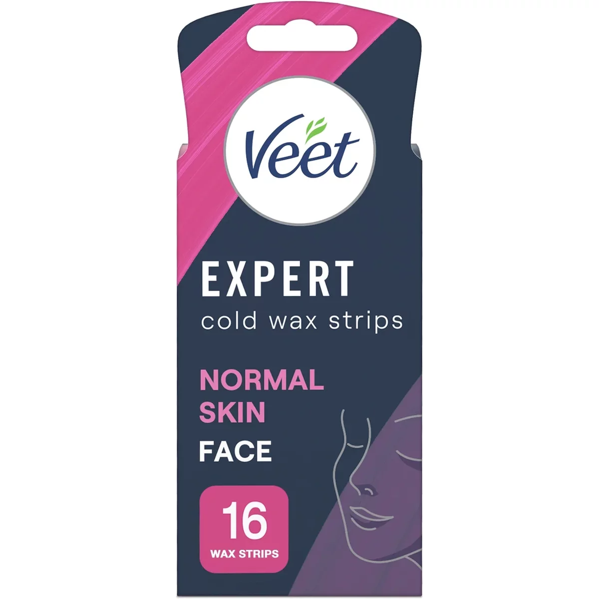 Veet Expert Cold Wax Strips Normal Skin Face 16 pcs