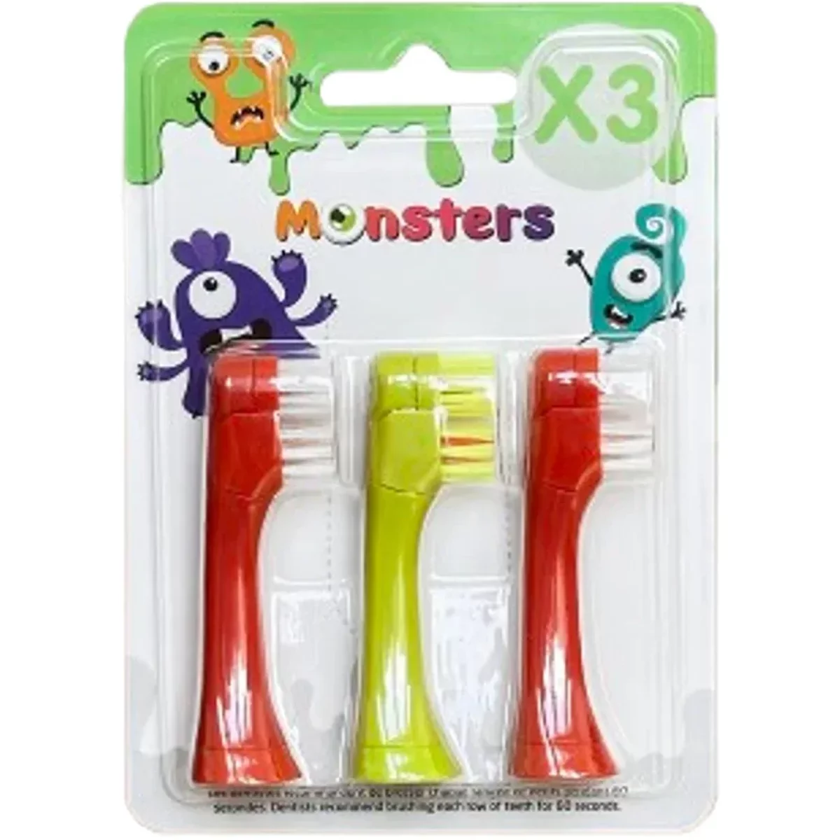 Les Babygators Monsters Borsthuvud 3-pack