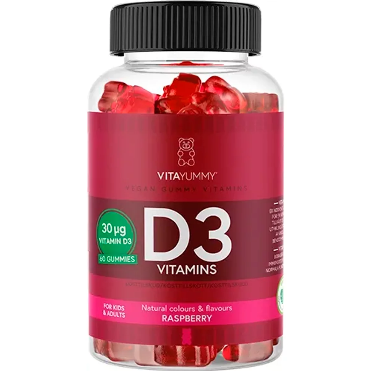 VitaYummy D3 Vitamins Raspberry, 60st