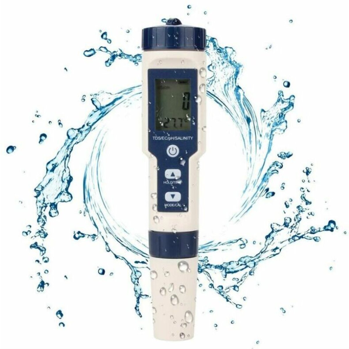 Testeur De Qualité D'Eau 3 En 1 TDS/EC/Température - Écran LCD Rétroéclairé - Plage 0-9990 Ppm - Pour Piscine, Aquarium, Eau Potable