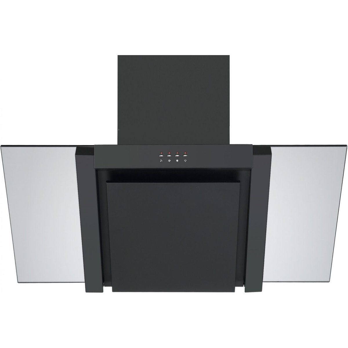 Cookology Angled Glass Chimney Cooker Hood - Black