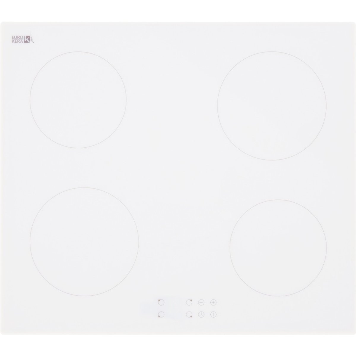 60cm 4-Zone Touch Control Induction Hob - White Glass