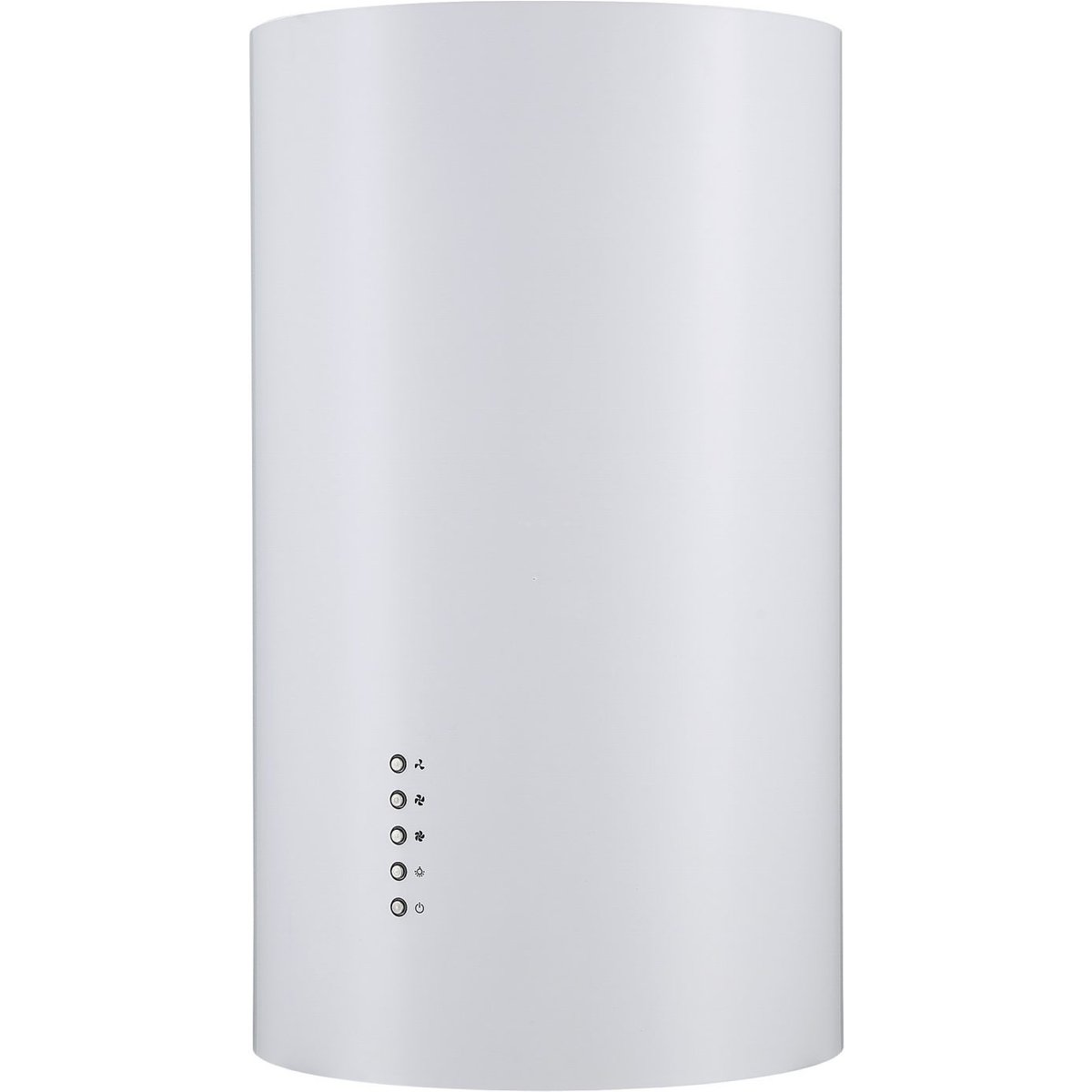 35cm White Cyclinder Island Cooker Hood