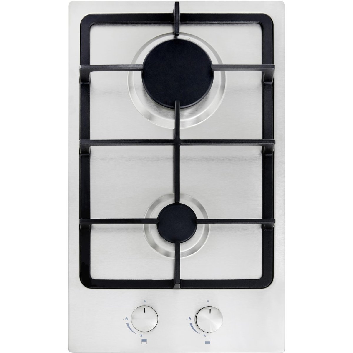 30cm Domino Gas Hob with LPG Conversion Kit - Stainless Steel