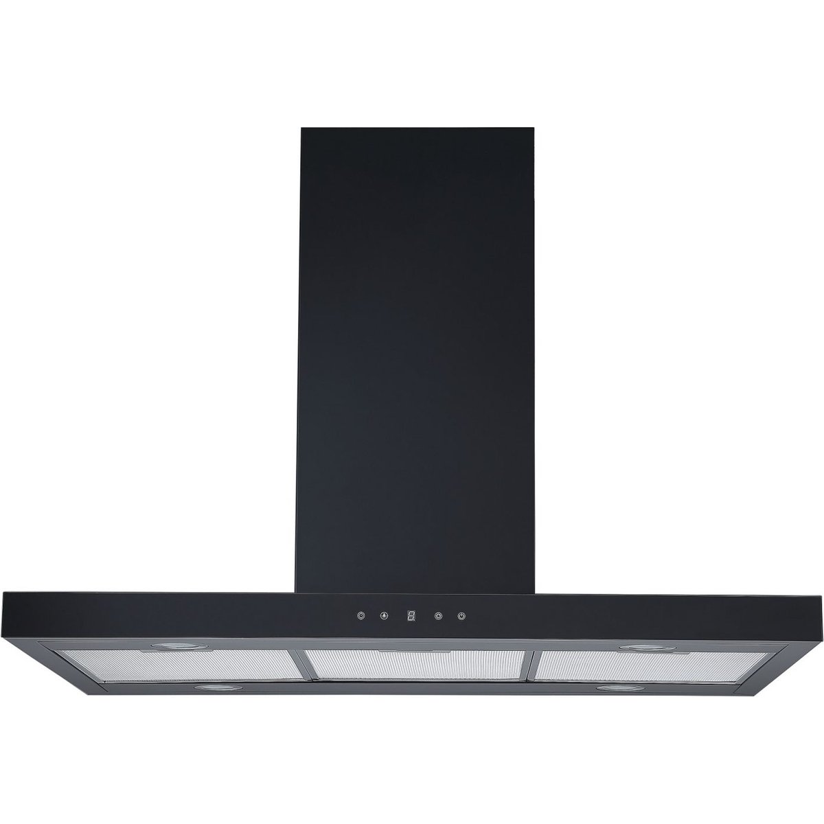 90cm Linear Island Cooker Hood - Black
