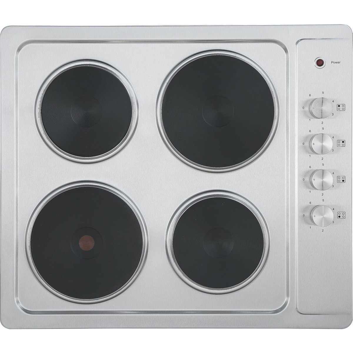 60cm Stainless Steel 4 Zone Solid Plate Hob
