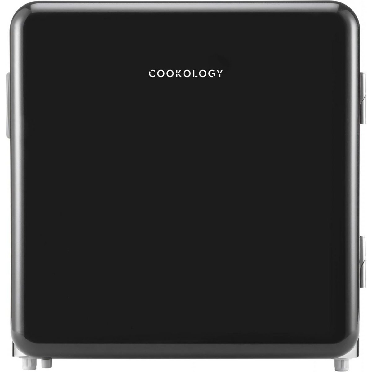 47L Black Retro Mini Fridge with Chiller Box