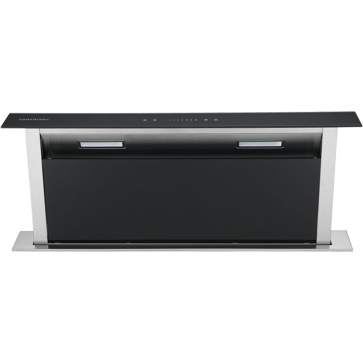90cm Downdraft Cooker Hood With Black Panel