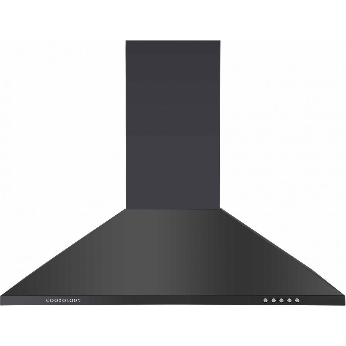 A Energy Rated 70cm Black Chimney Cooker Hood - Energy Rating A