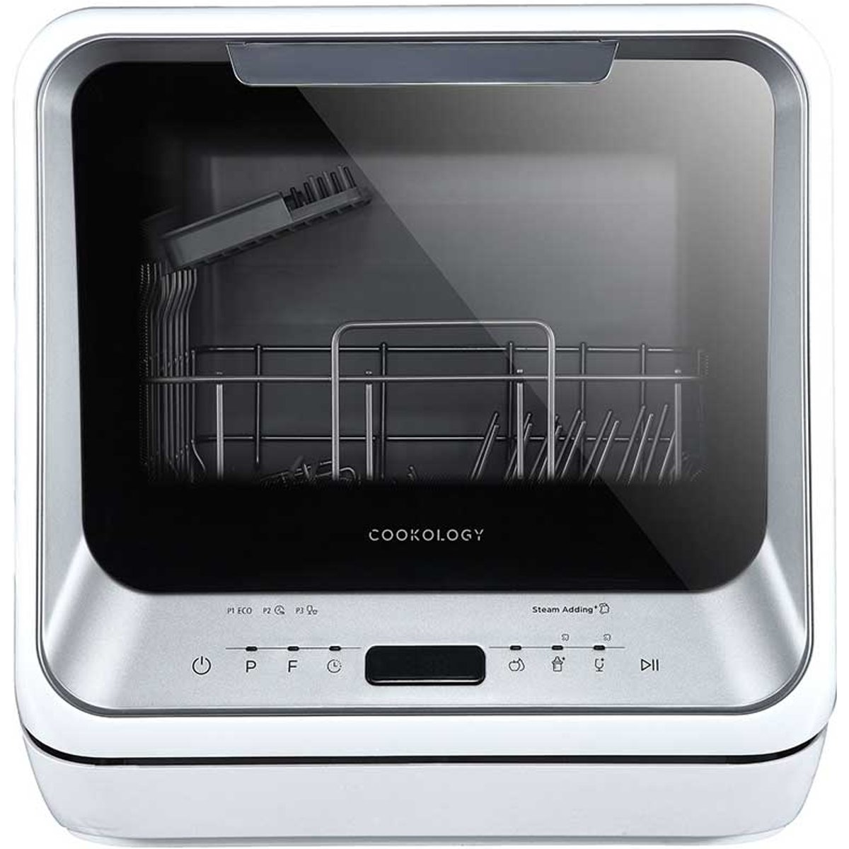 2 Place Setting Silver Mini Table Top Dishwasher