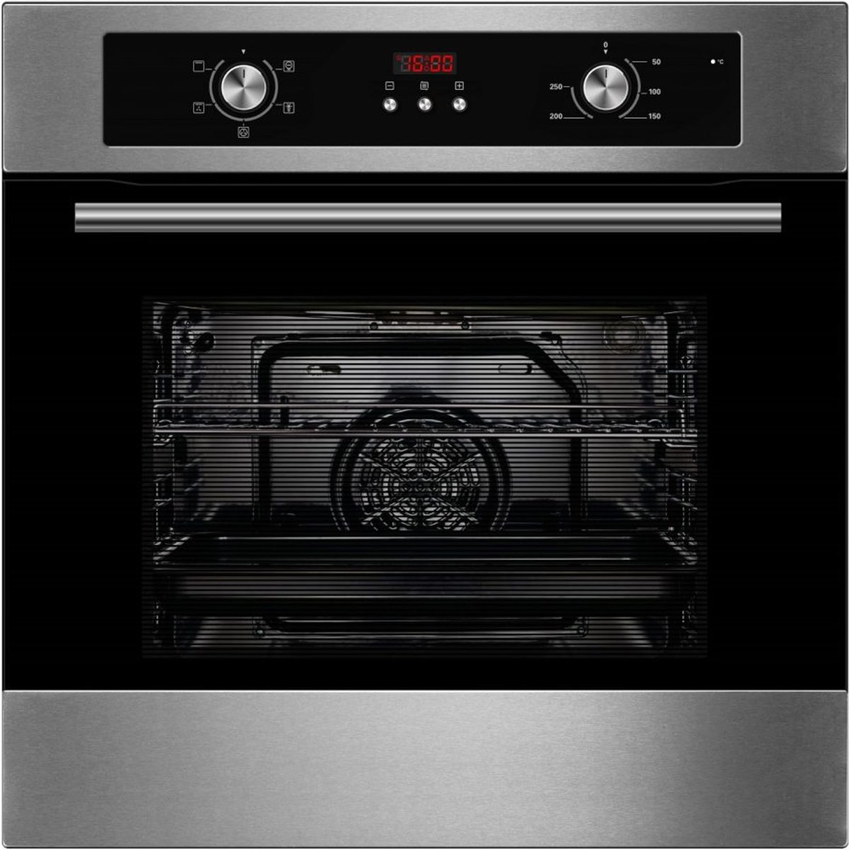 65L Stainless Steel Built-In Electric Fan Oven with Digital Timer