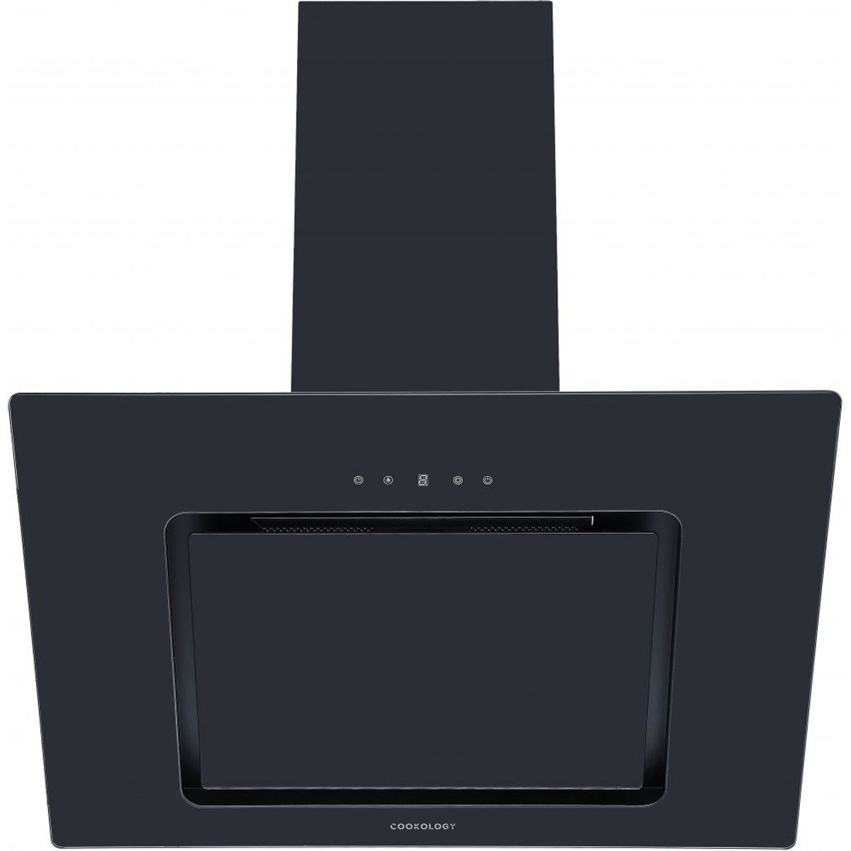 A++ Energy Rated - 70cm Angled Chimney Cooker Hood - Touch Control – Glass Black