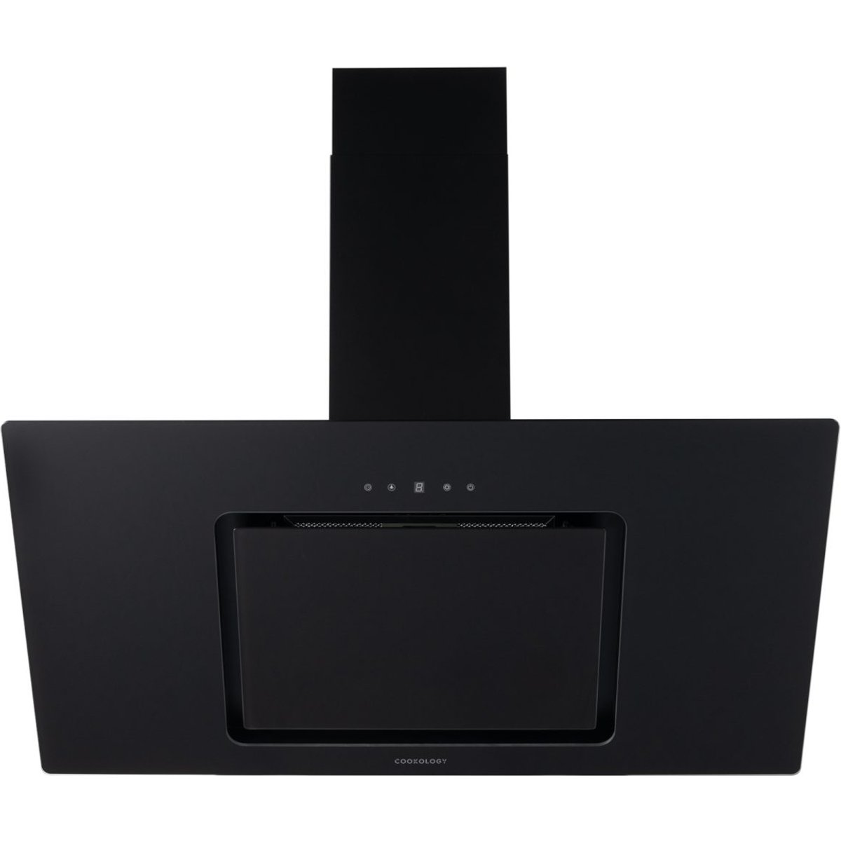 A++ Energy Rated 90cm Black Angled Chimney Cooker Hood with Touch Control