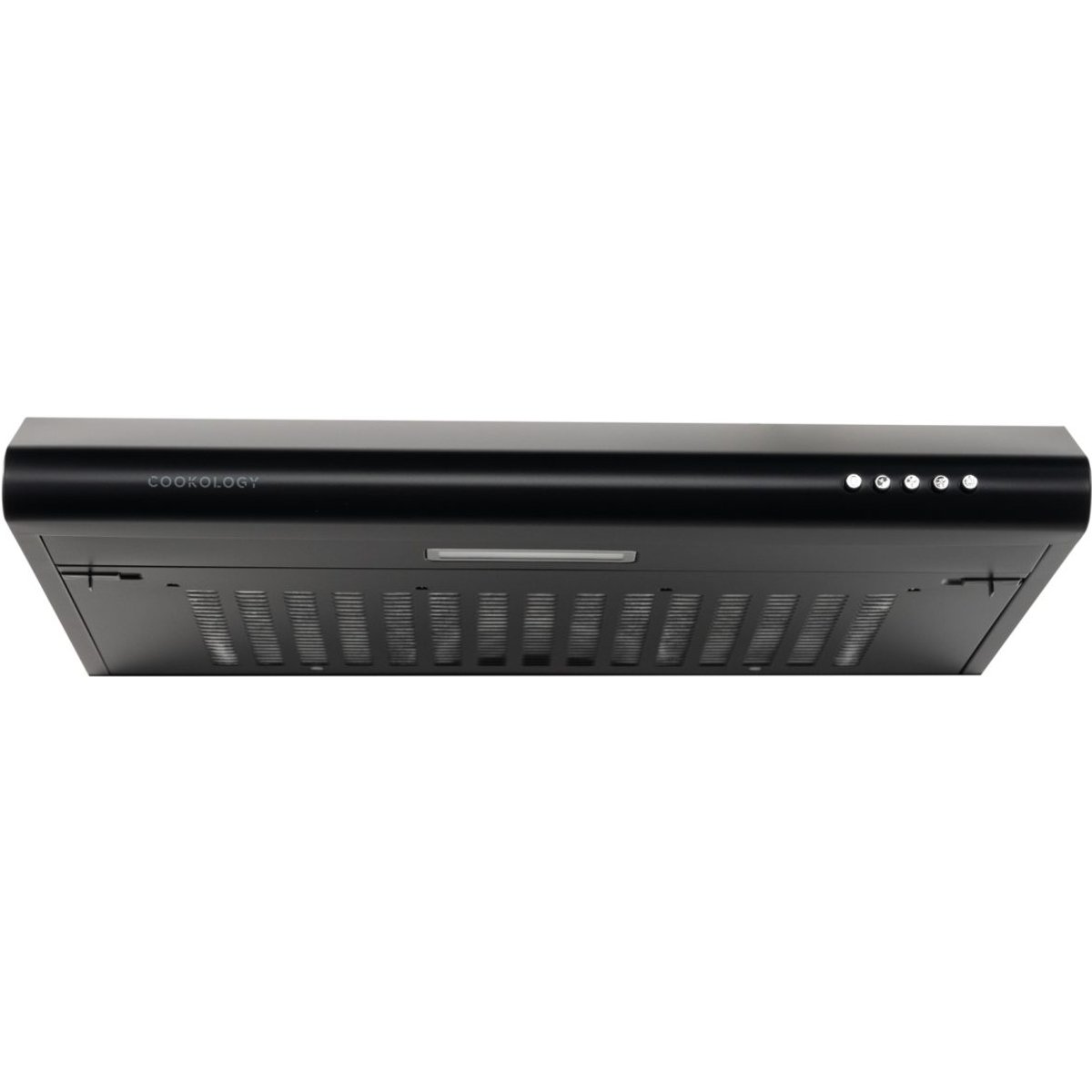 60cm Black Visor Cooker Hood Extractor Fan