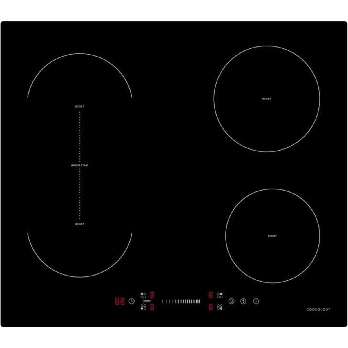 Plug-In Induction Hob with Bridging Zone - Black