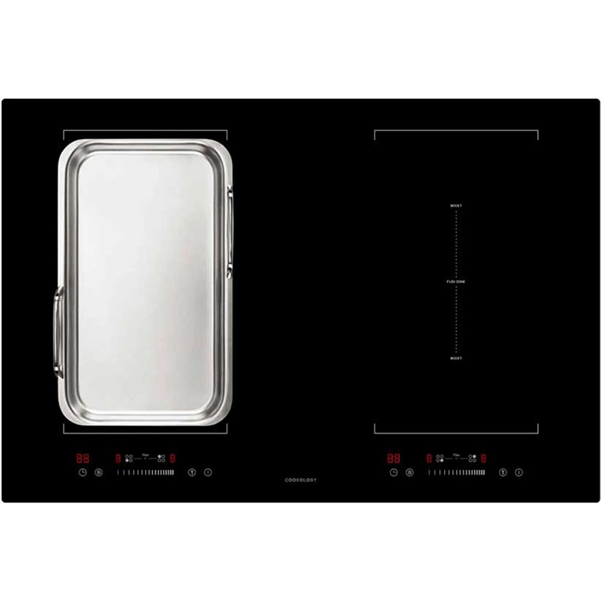 77cm Induction Hob with Flexi Zone - Black