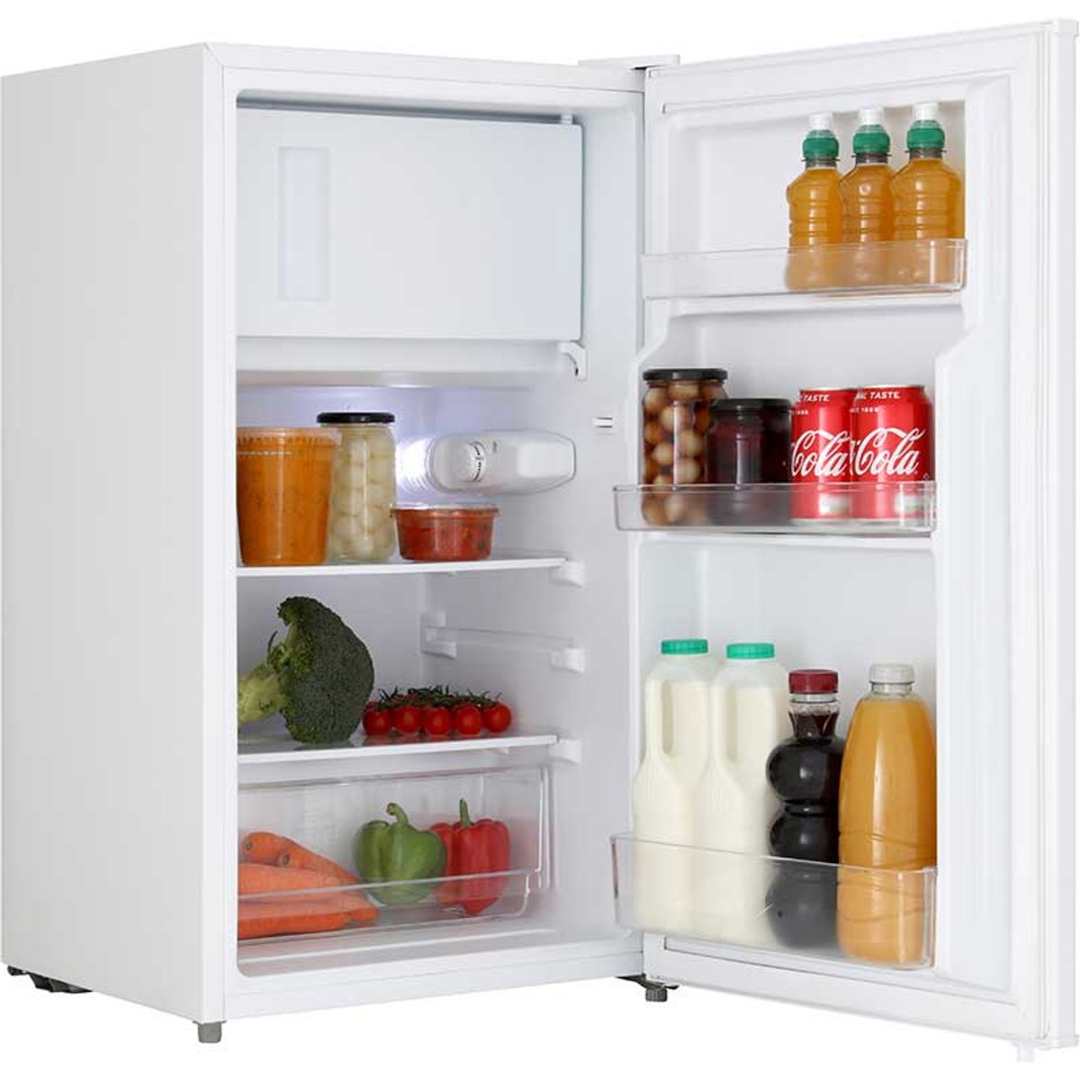 80L White Under Counter Fridge with Ice Box