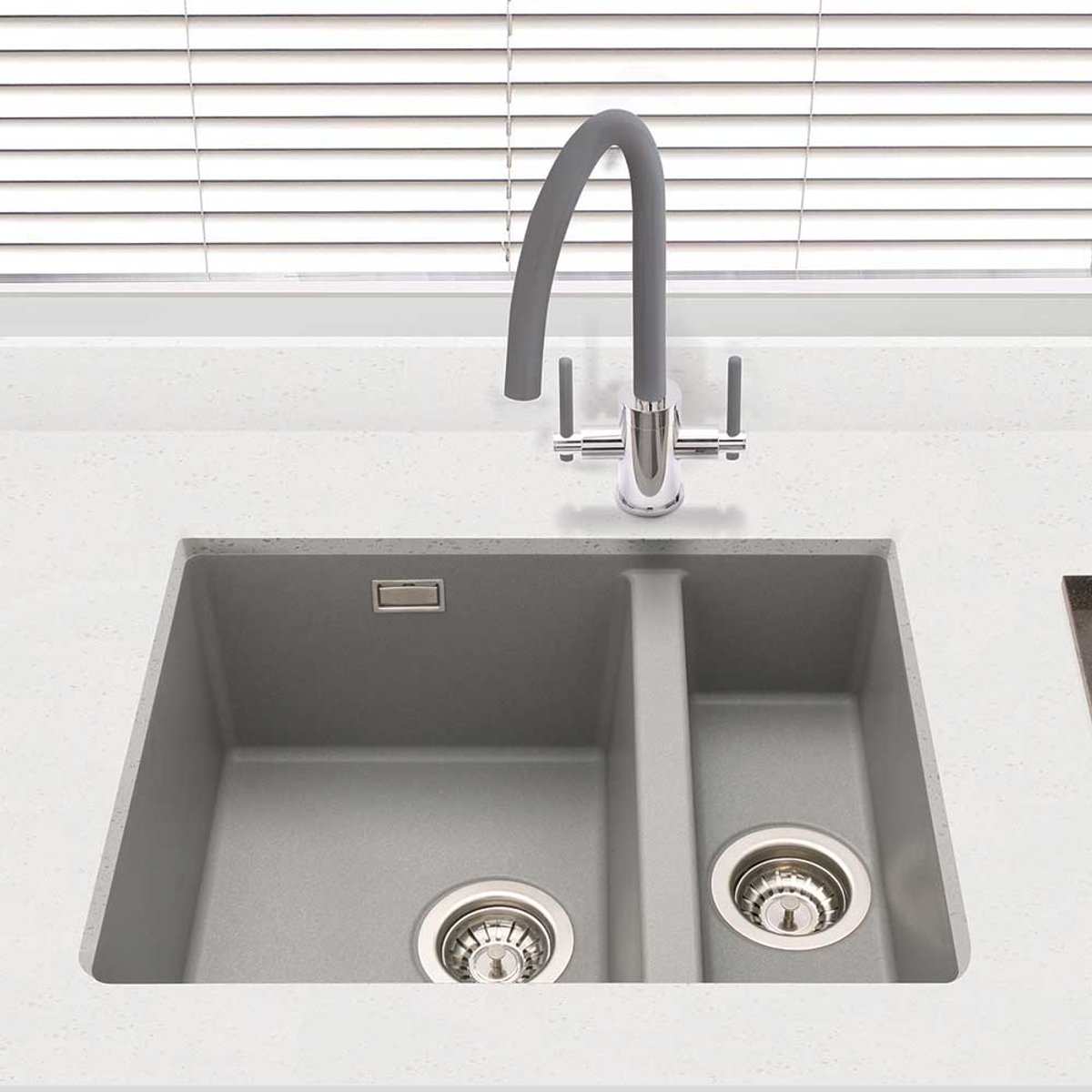 Lucca Grey Granite Composite 1.5 Bowl Kitchen Sink