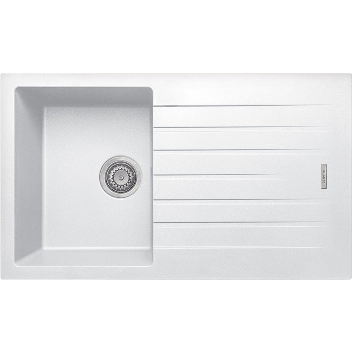 Pisa White Granite Composite Kitchen Sink & Drainer