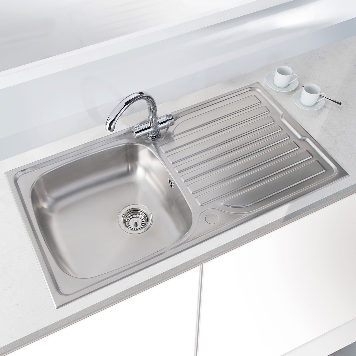 Massa Single Bowl Stainless Steel Kitchen Sink & Drainer