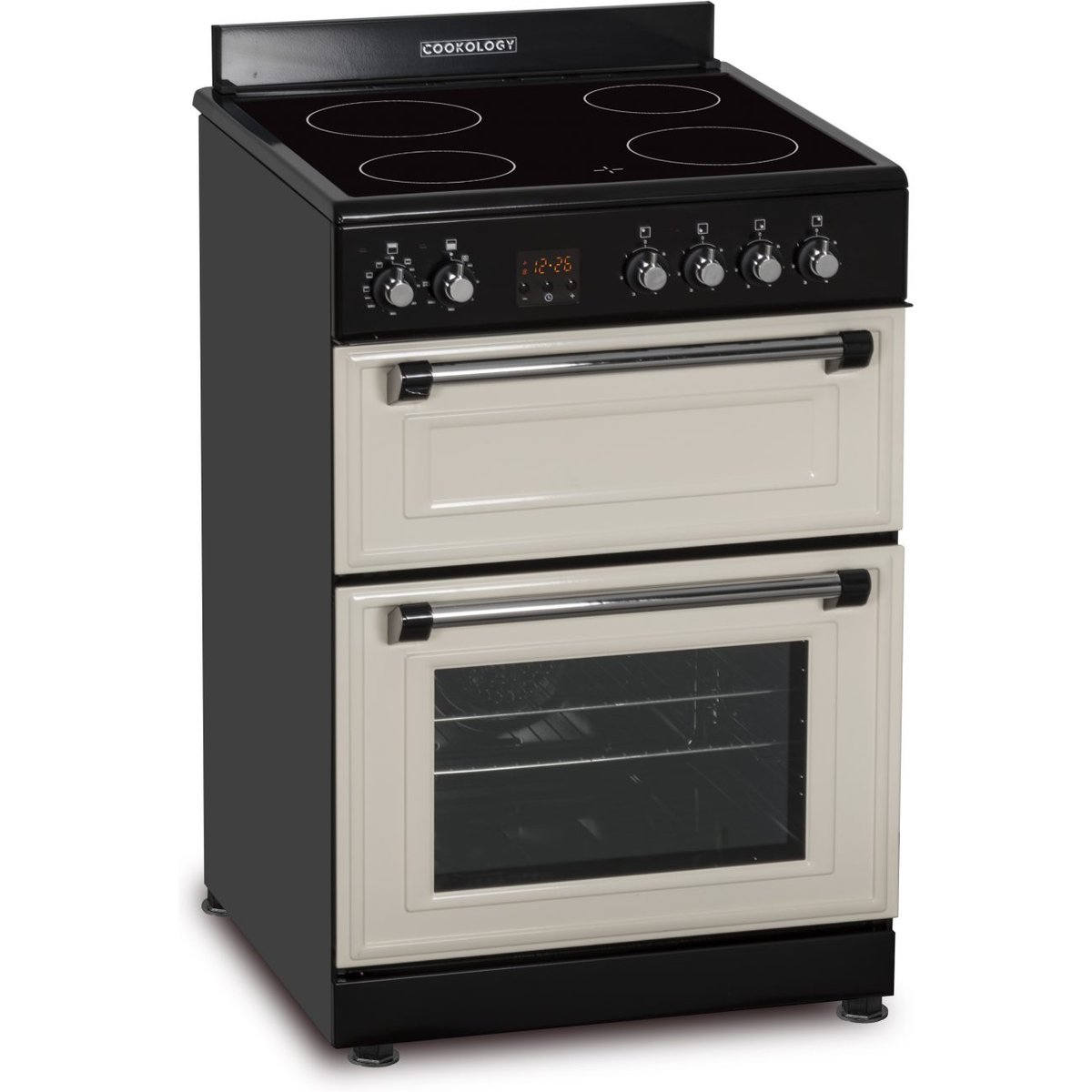 Cream Retro Freestanding Double Oven