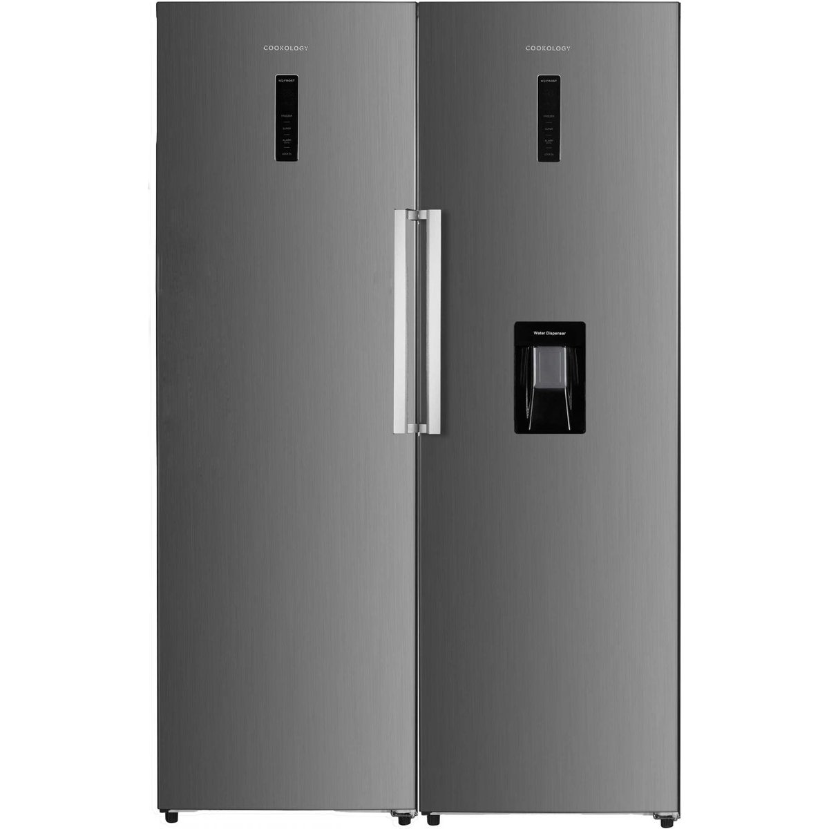Bundle - 356L Inox Fridge with Water Dispenser & 274L Inox Freezer