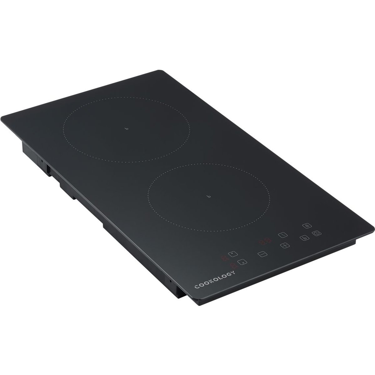 30cm Black 2 Zone Plug-In Domino Induction Hob