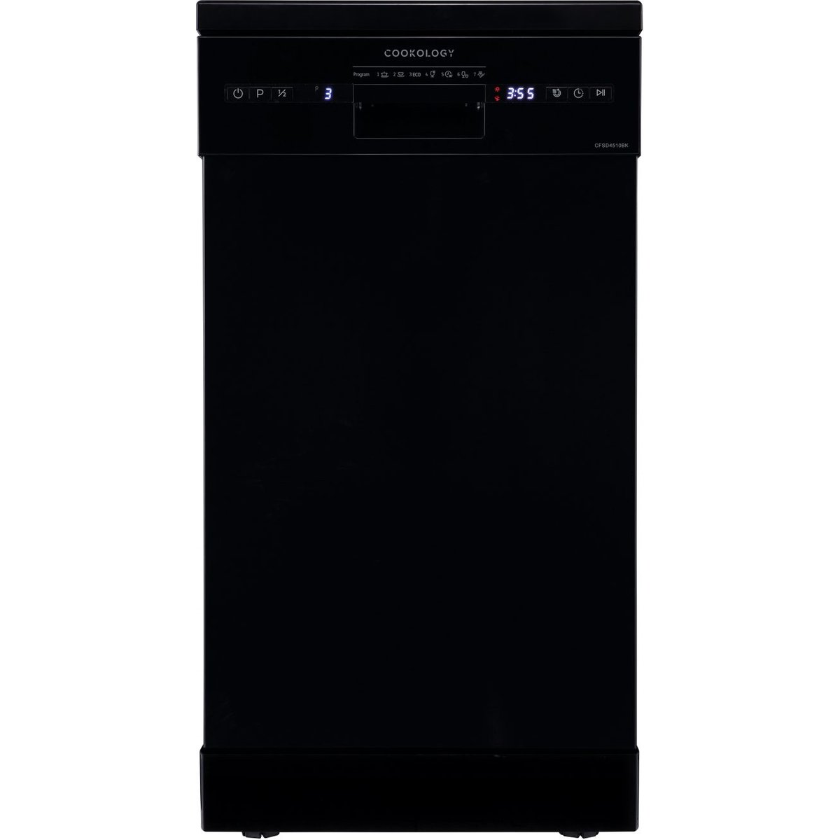 10 Place Setting Black Freestanding Dishwasher